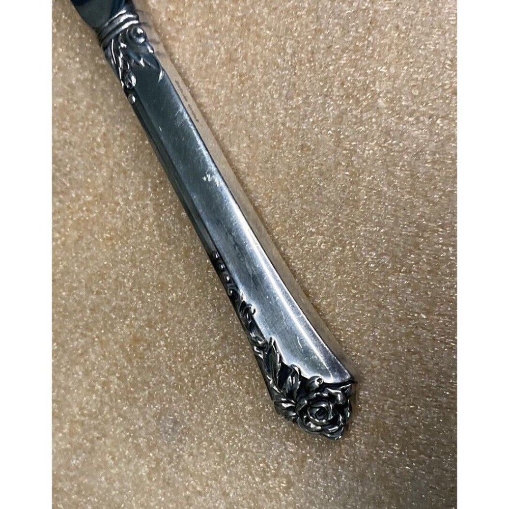 Oneida Sterling Handled Damask Rose Master Butter Knife Spreader - Picture 5 of 10